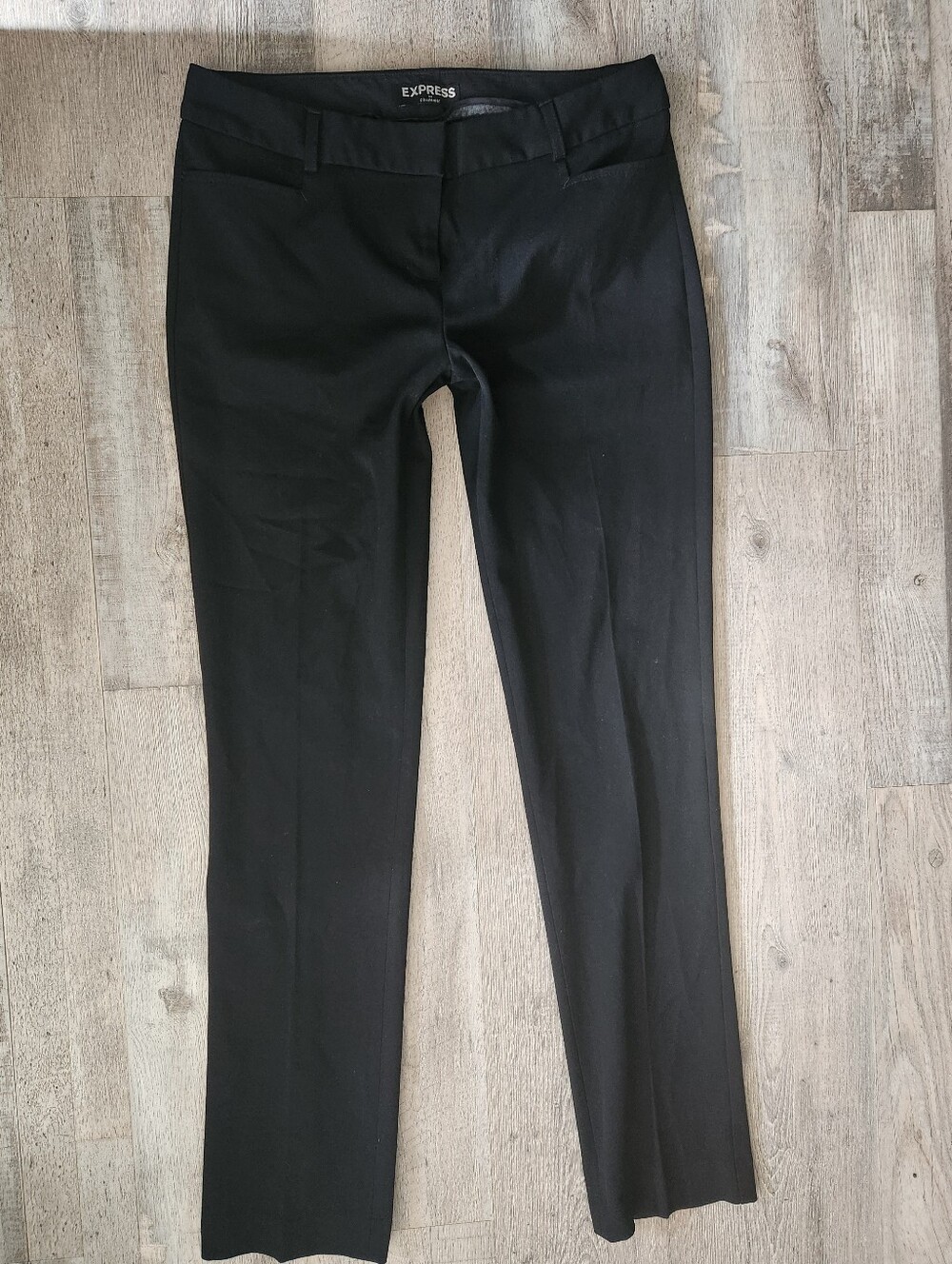 Express Black Columist Straight-Leg Pants 6 R